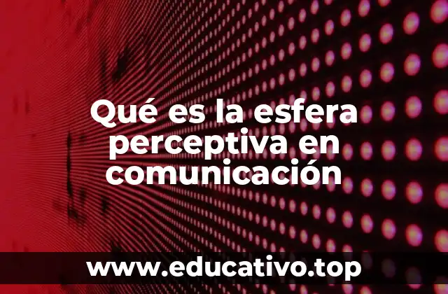Qué es la esfera perceptiva en comunicación