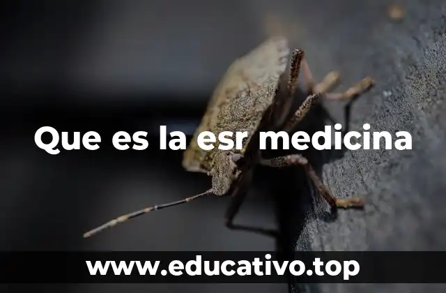 Que es la esr medicina