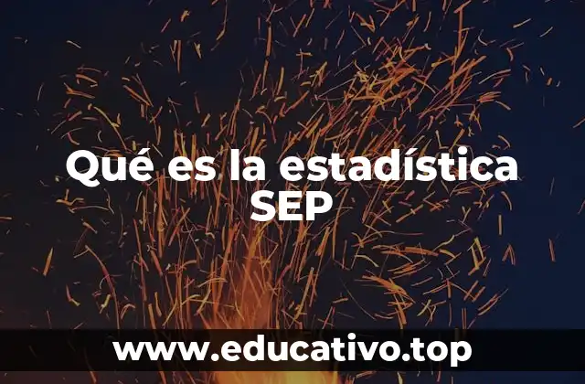 Qué es la estadística SEP