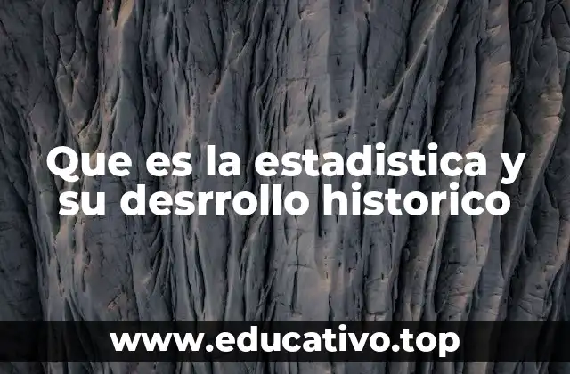 Que es la estadistica y su desrrollo historico