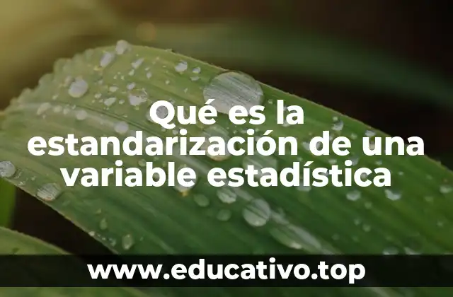 Qué es la estandarización de una variable estadística