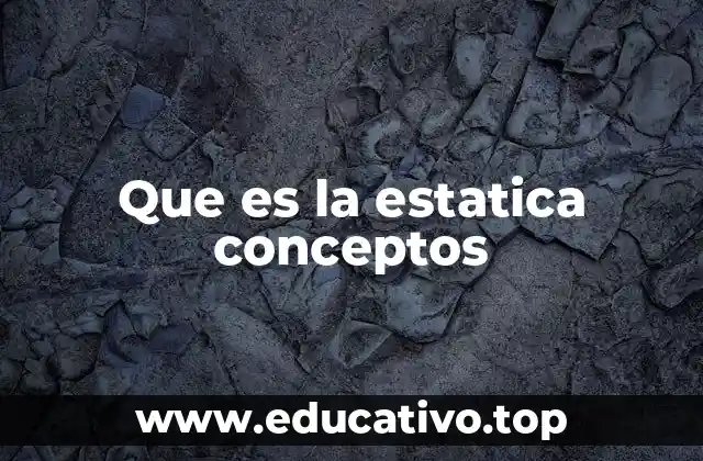 Que es la estatica conceptos
