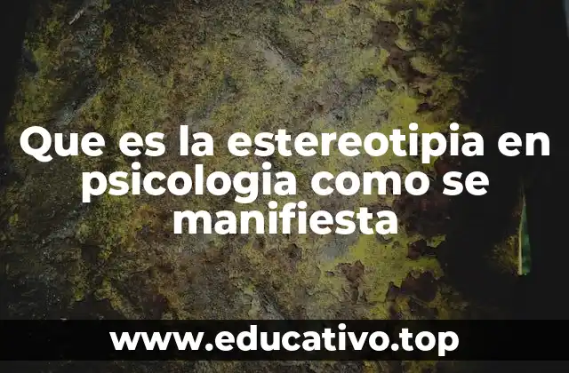 Que es la estereotipia en psicologia como se manifiesta