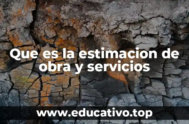 Que es la estimacion de obra y servicios