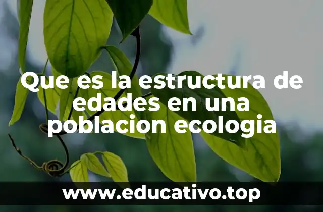 Que es la estructura de edades en una poblacion ecologia