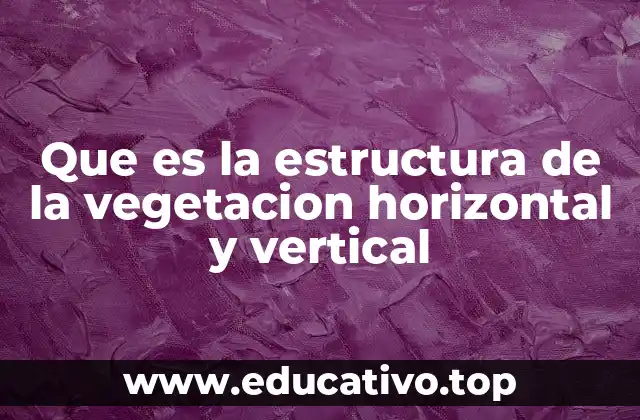 Que es la estructura de la vegetacion horizontal y vertical