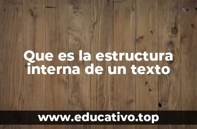 Que es la estructura interna de un texto