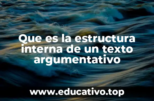 Que es la estructura interna de un texto argumentativo