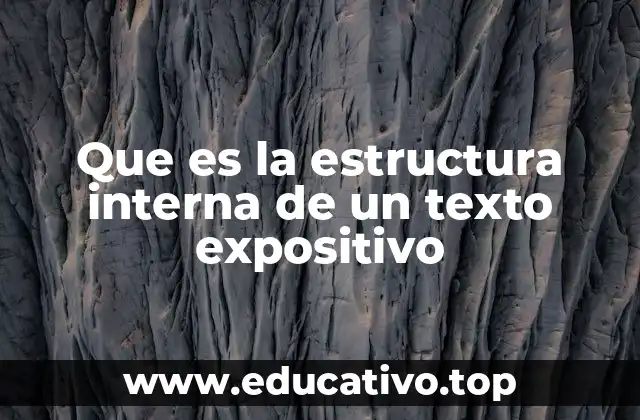 Que es la estructura interna de un texto expositivo