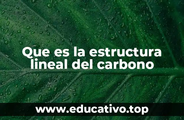 Que es la estructura lineal del carbono