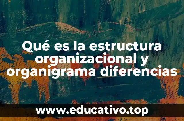 Qué es la estructura organizacional y organigrama diferencias