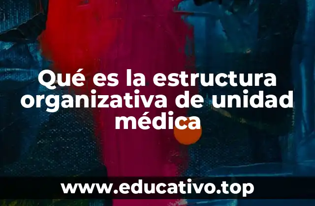 Qué es la estructura organizativa de unidad médica