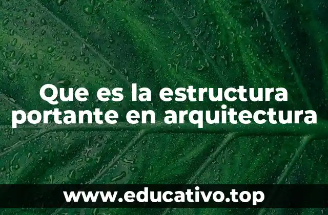 Que es la estructura portante en arquitectura