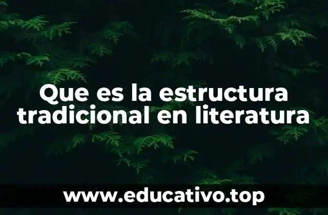 Que es la estructura tradicional en literatura