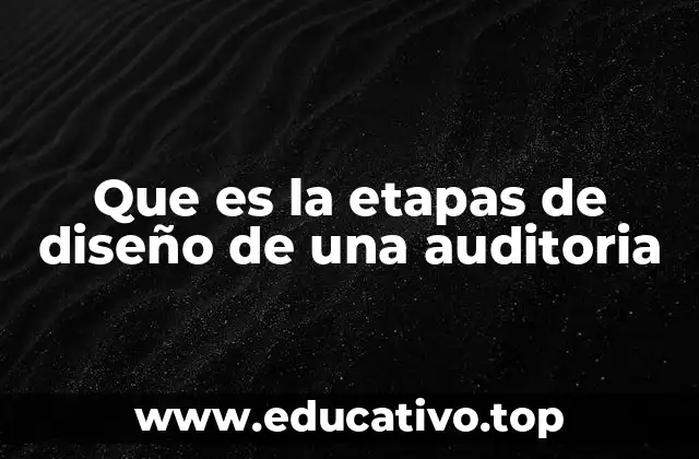 Que es la etapas de diseño de una auditoria