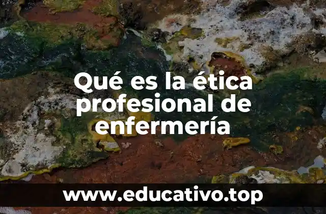 Qué es la ética profesional de enfermería