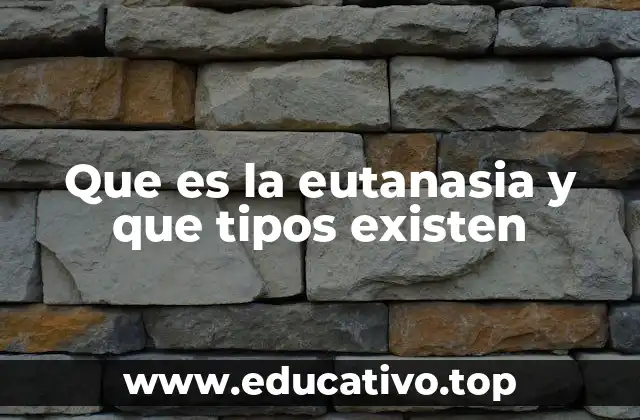 Que es la eutanasia y que tipos existen