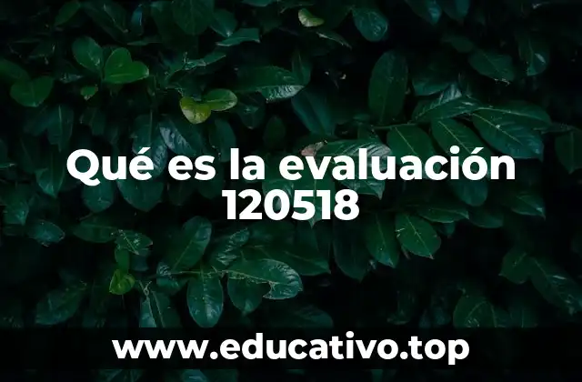 Qué es la evaluación 120518