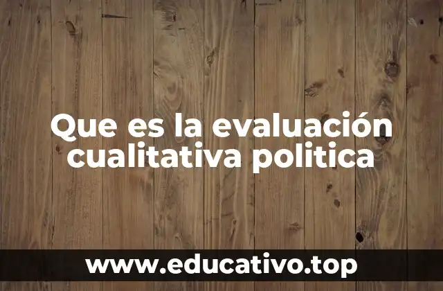 Que es la evaluación cualitativa politica