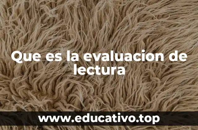 Que es la evaluacion de lectura