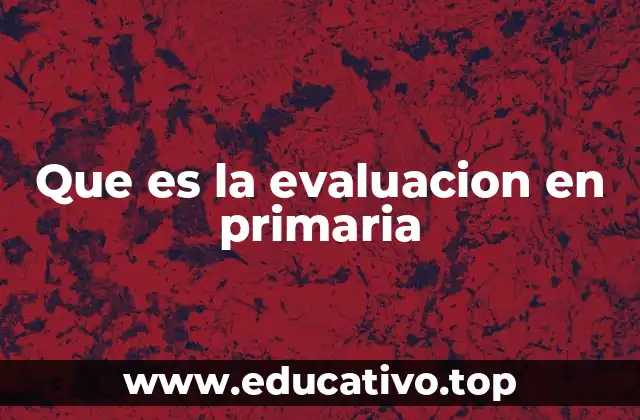Que es la evaluacion en primaria