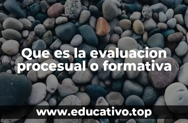 Que es la evaluacion procesual o formativa