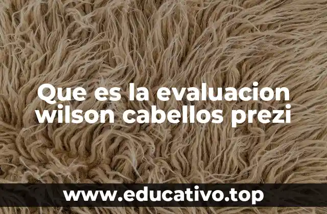 Que es la evaluacion wilson cabellos prezi