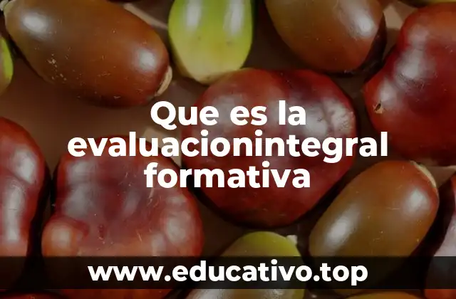 Que es la evaluacionintegral formativa