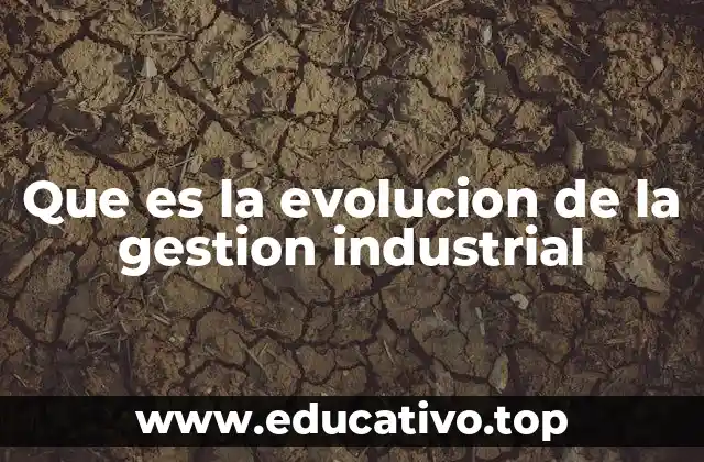 Que es la evolucion de la gestion industrial