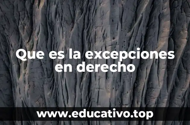 El papel de las excepciones en el sistema legal