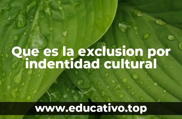 Cómo se manifiesta la exclusión por identidad cultural en la sociedad moderna