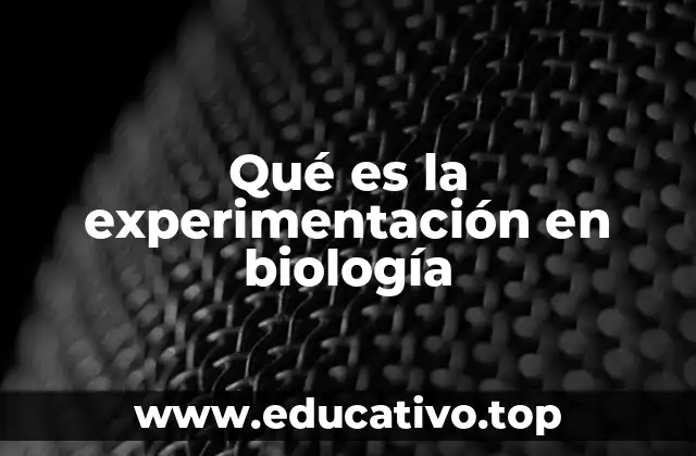 Qué es la experimentación en biología