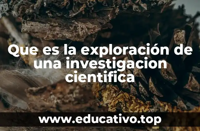 Que es la exploración de una investigacion cientifica