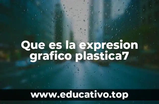 Que es la expresion grafico plastica7