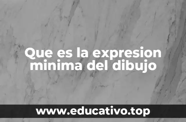 Que es la expresion minima del dibujo