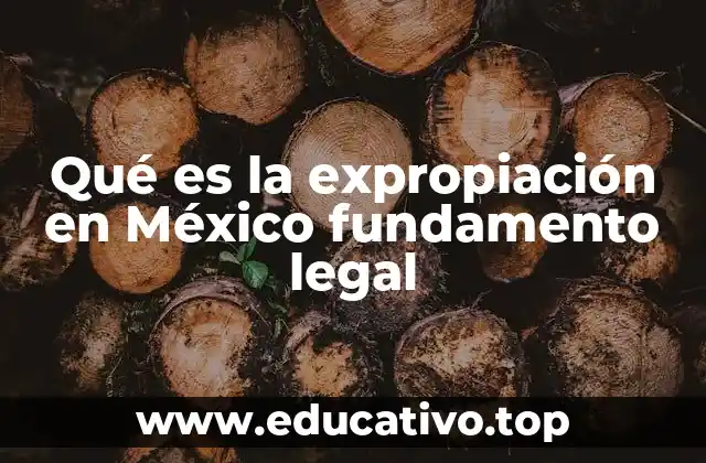 Qué es la expropiación en México fundamento legal