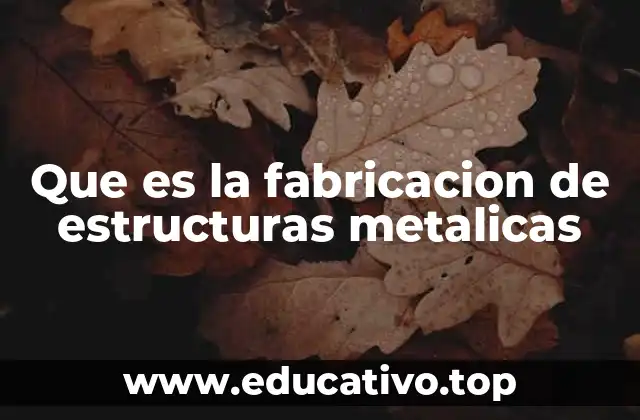 Que es la fabricacion de estructuras metalicas