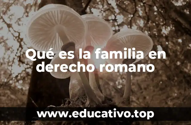 Qué es la familia en derecho romano