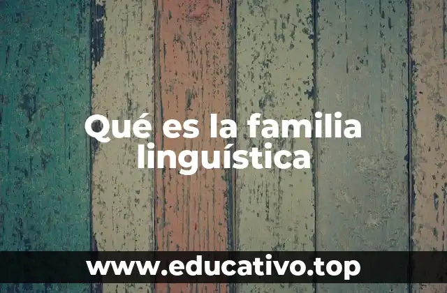 Qué es la familia linguística