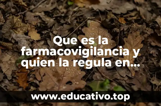 Que es la farmacovigilancia y quien la regula en méxico