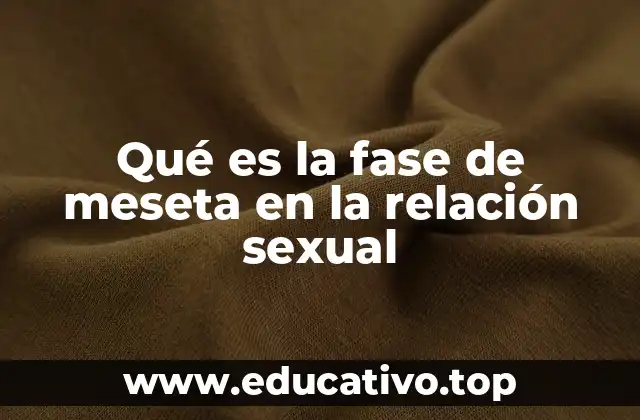 Qué es la fase de meseta en la relación sexual
