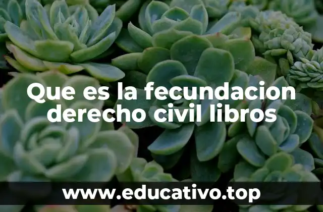 Que es la fecundacion derecho civil libros