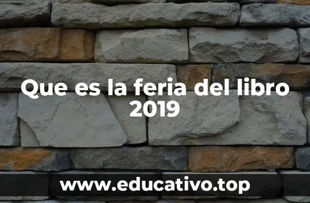 Que es la feria del libro 2019