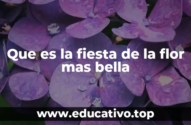 Que es la fiesta de la flor mas bella