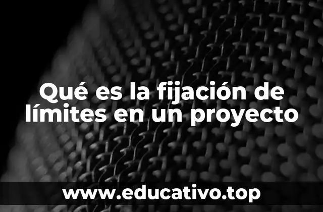 Qué es la fijación de límites en un proyecto