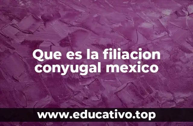 Que es la filiacion conyugal mexico