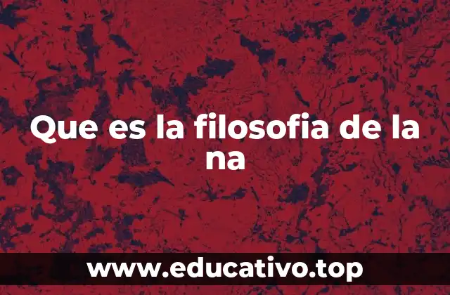 Que es la filosofia de la na