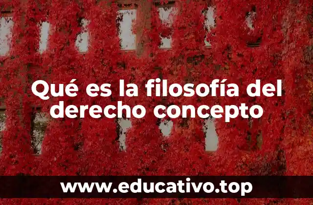 Qué es la filosofía del derecho concepto