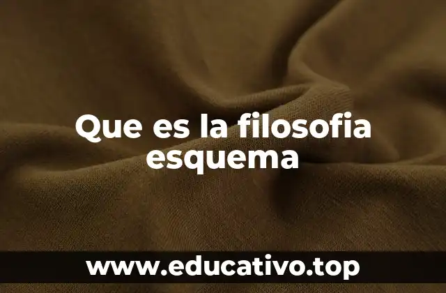 Que es la filosofia esquema