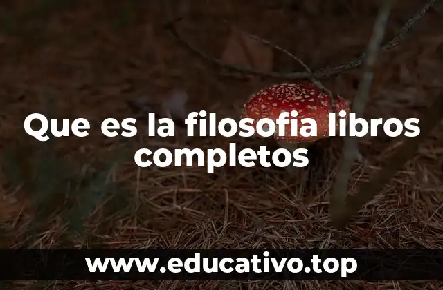 Que es la filosofia libros completos